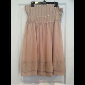 Taupe strapless dress!